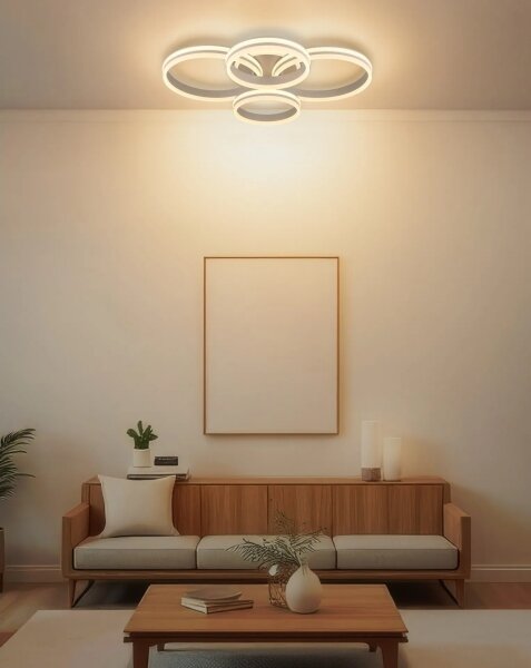 Globo 67260-90SA - Plafoniera dimmerabile RUBIO LED/92W/230V 3000K 68x84,5 cm