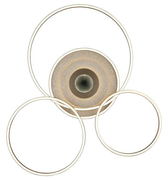 Globo 67824-60G - Plafoniera LED dimmerabile MILES 60W/230V 80,8x99,2 cm marrone+telecomando