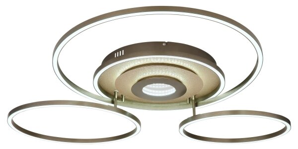 Globo 67824-60G - Plafoniera LED dimmerabile MILES 60W/230V 80,8x99,2 cm marrone+telecomando