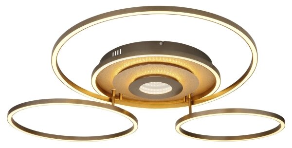 Globo 67824-60G - Plafoniera LED dimmerabile MILES 60W/230V 80,8x99,2 cm marrone+telecomando