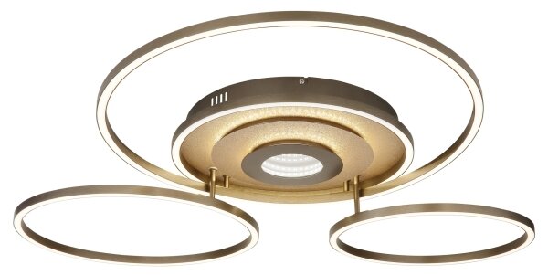 Globo 67824-60G - Plafoniera LED dimmerabile MILES 60W/230V 80,8x99,2 cm marrone+telecomando
