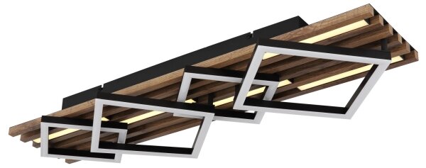 Globo 67344D3 - Plafoniera LED OBRIEN LED/30W/230V + LED/12W 3000K 31x82cm