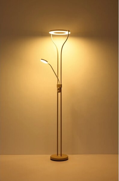 Globo 59038SAD - Lampada da terra dimmerabile a LED EBRO LED/20W/230V + LED/4W 3000K
