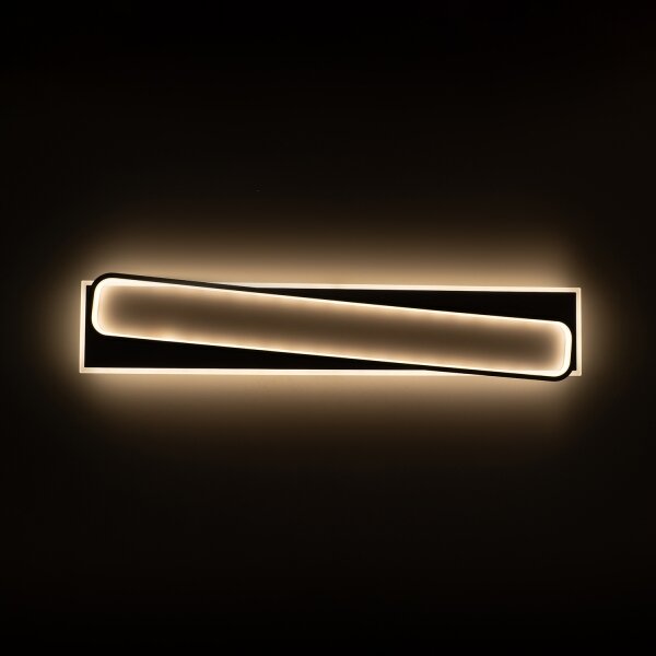 Brilagi - Plafoniera LED dimmerabile OUTLINE LED/90W/230V 18x100 cm bianco/nero + telecomando