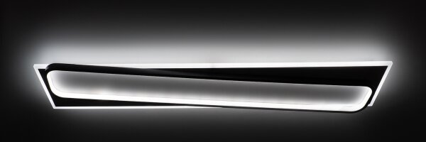 Brilagi - Plafoniera LED dimmerabile OUTLINE LED/90W/230V 18x100 cm bianco/nero + telecomando