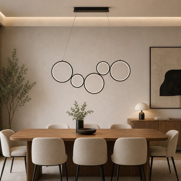 Brilagi - Lampada a sospensione con cavo ECHO LED/60W/230V 4000K 100 cm nera