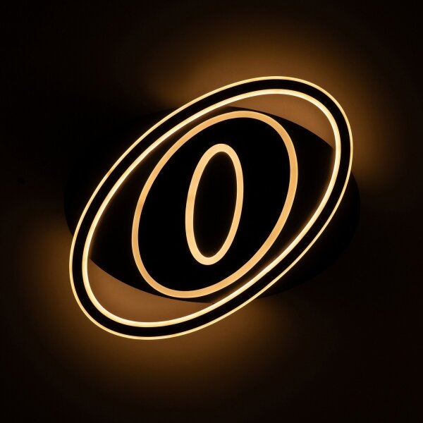 Brilagi - Plafoniera LED dimmerabile IRIS LED/78W/230V 37x49 cm nera + telecomando