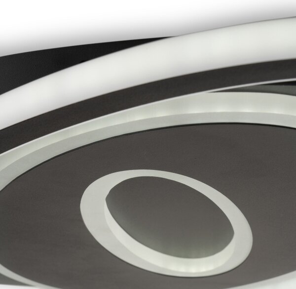 Brilagi - Plafoniera LED dimmerabile IRIS LED/78W/230V 37x49 cm nera + telecomando