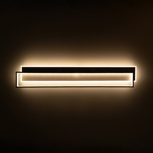 Brilagi - Plafoniera dimmerabile a LED OUTLINE LED/90W/230V 18x100 cm bianco/nero + telecomando
