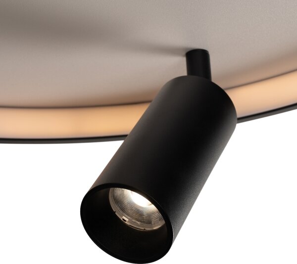 Brilagi - Plafoniera LED dimmerabile UNITY LED/48W/230V + 1xGU10/3W bianco/nero + telecomando