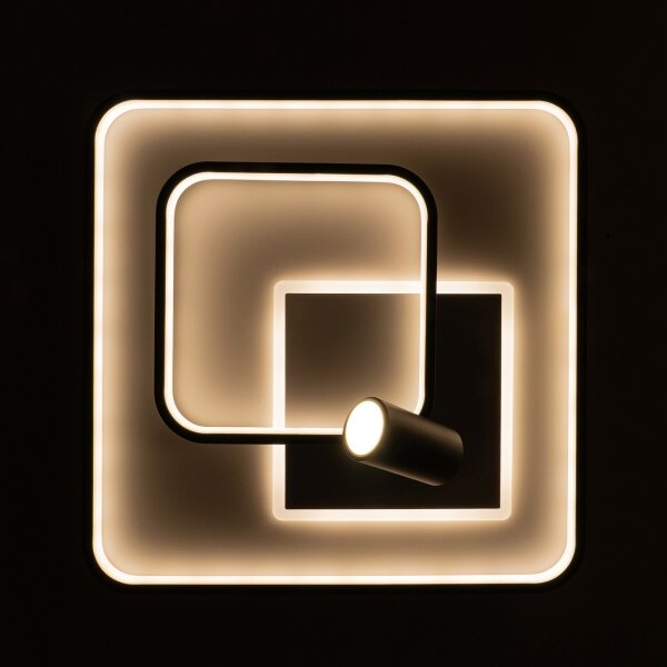 Brilagi - Plafoniera LED dimmerabile UNITY LED/75W/230V + 1x GU10/3W bianco/nero + telecomando