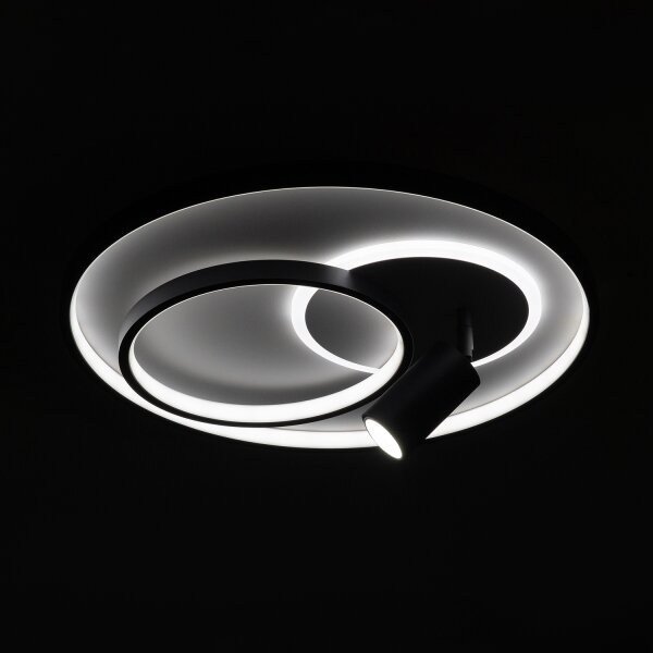 Brilagi - Plafoniera LED dimmerabile UNITY LED/60W/230V + 1xGU10/3W bianco/nero +telecomando