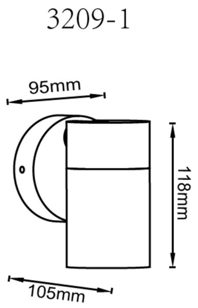 Globo 3209-1 - Faretto da parete PIPER 1xGU10/35W/230V