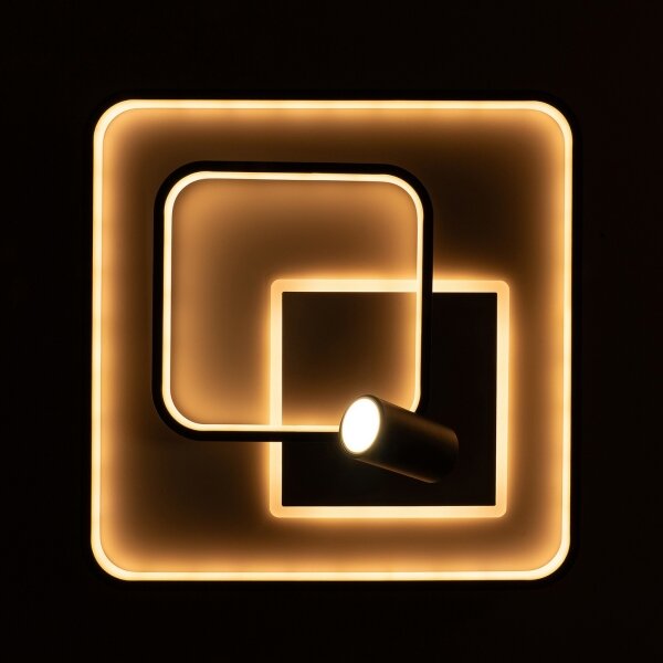 Brilagi - Plafoniera LED dimmerabile UNITY LED/75W/230V + 1x GU10/3W bianco/nero + telecomando