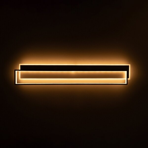 Brilagi - Plafoniera dimmerabile a LED OUTLINE LED/90W/230V 18x100 cm bianco/nero + telecomando