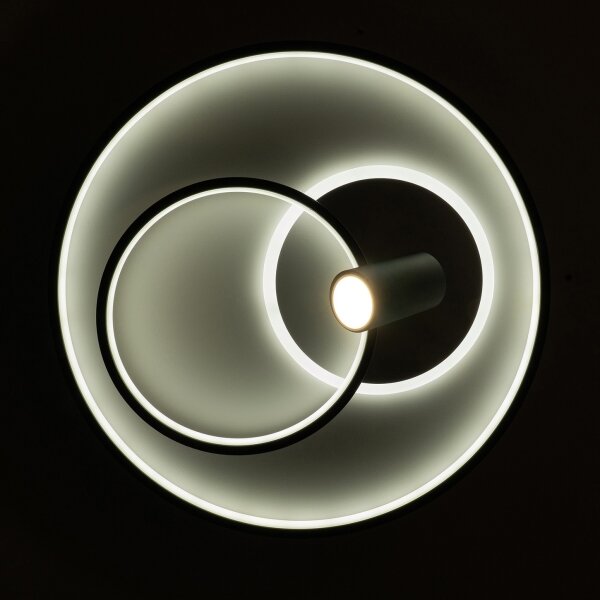 Brilagi - Plafoniera LED dimmerabile UNITY LED/60W/230V + 1xGU10/3W bianco/nero +telecomando