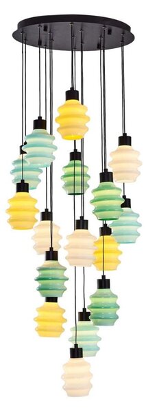 Lampadario LED a sospensione su cavo CACTUS 16xLED/3,12W/230V 3000K verde/giallo/bianco