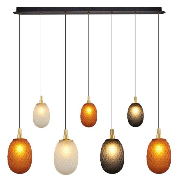 Lampadario a cavo CACTUS 7xG9/5W/230V rame/grigio/bianco