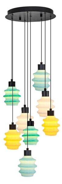 Lampadario LED su cavo CACTUS 8xLED/2,8W/230V 3000K verde/giallo/bianco