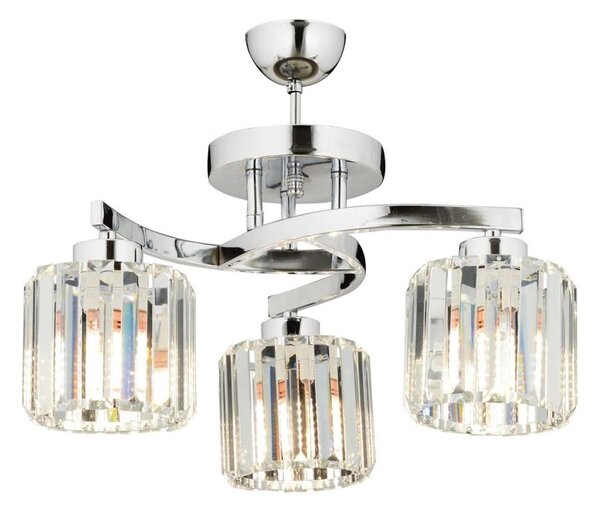 Plafoniera CRYSTALLINE 3xE27/40W/230V, cromo lucido