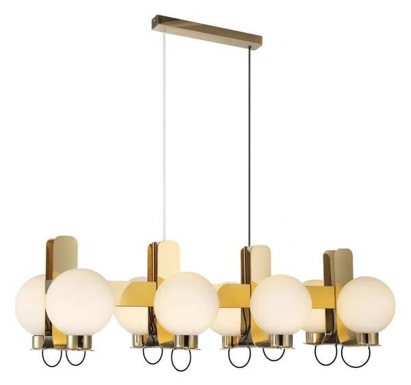 Lampadario a sospensione REGGIO 8xE27/40W/230V, oro