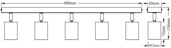 Osram - Faretto ELEMENTAL 5xGU10/6W/230V