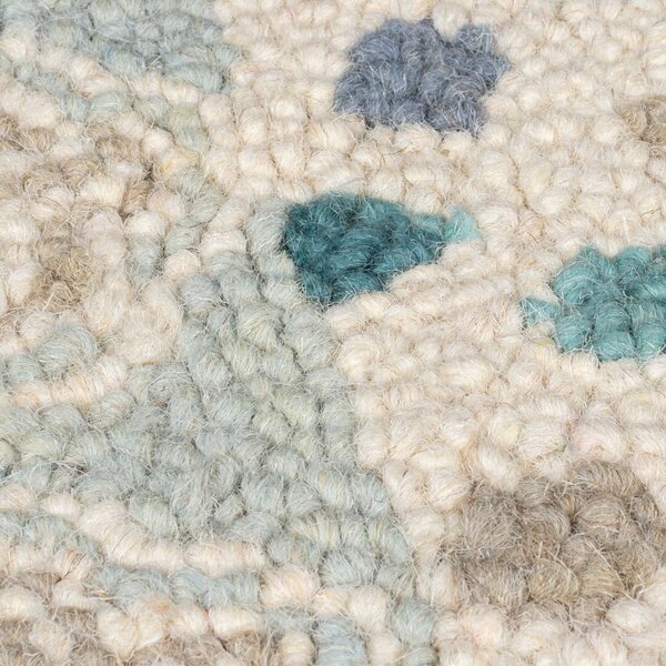 Tappeto blu/beige in lana tessuto a mano 200x290 cm Eloise Patchwork – Flair Rugs