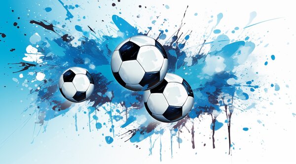 Carta da parati Palloni da calcio, Carta da parati per gli adolescenti, Carta da parati Calcio, w04373 : Uwalls.it
