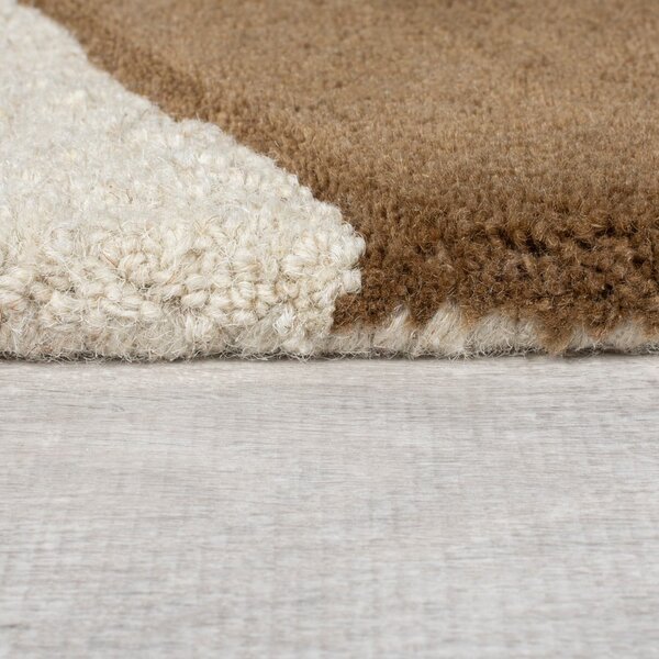 Tappeto marrone/beige in lana 160x230 cm Glow – Flair Rugs