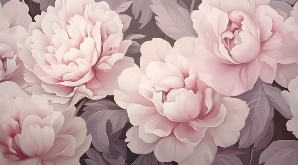 Carta da parati Peonie, Carta da parati Floreale, w04375 : Uwalls.it