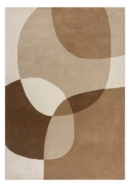 Tappeto marrone/beige in lana 160x230 cm Glow – Flair Rugs