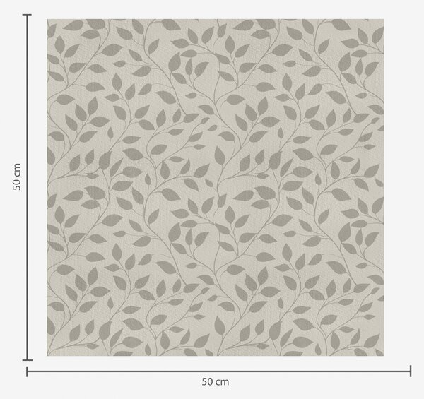 Carta da parati Tralci monocromatici su tela a trama fine, Parati fiori e piante classici, a00386 : Uwalls.it