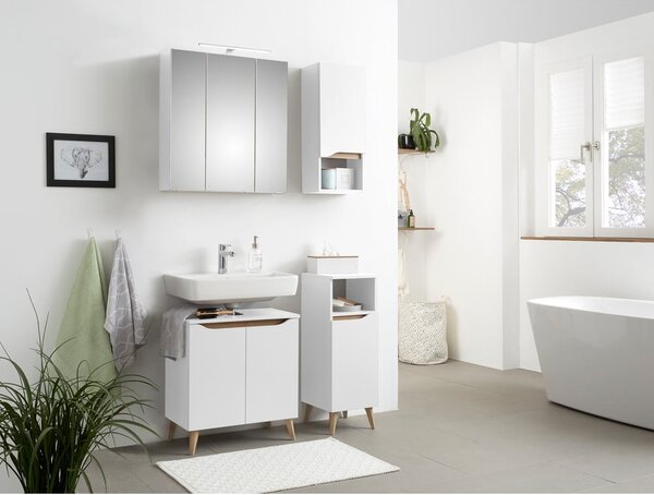 Mobile basso sospeso bianco senza lavello 60x53 cm Set 857 - Pelipal