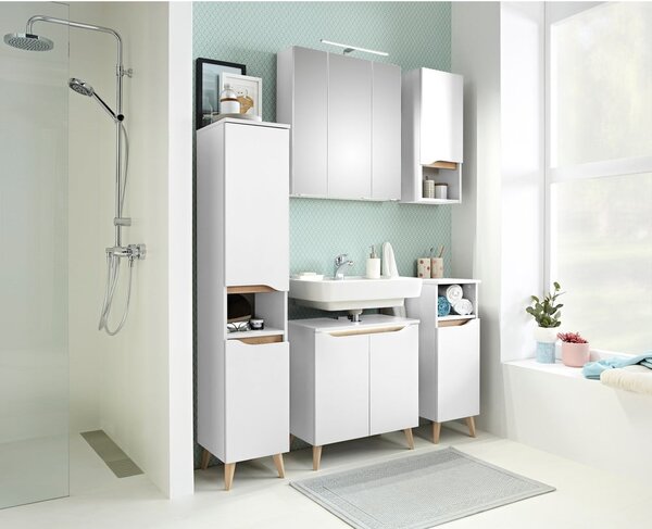 Mobile basso sospeso bianco senza lavello 60x53 cm Set 857 - Pelipal