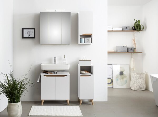 Mobile basso sospeso bianco senza lavello 60x53 cm Set 857 - Pelipal
