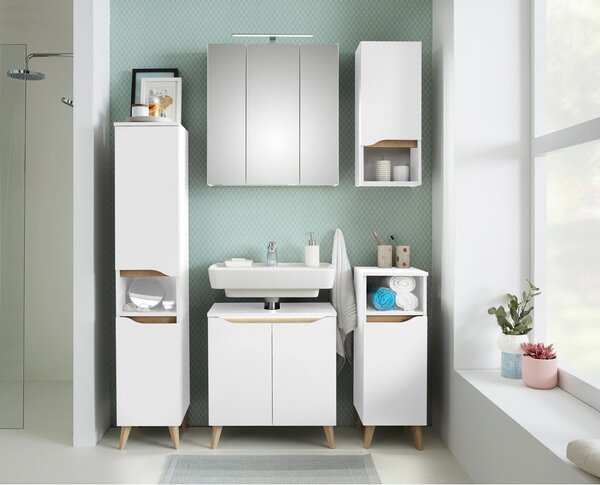Mobile basso sospeso bianco senza lavello 60x53 cm Set 857 - Pelipal