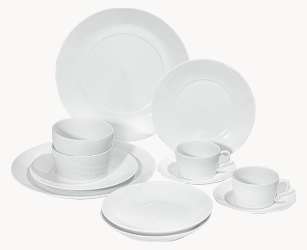 Servizio da tavola in porcellana fatto a mano Cosmopolitan, 2 persone (14 pz)