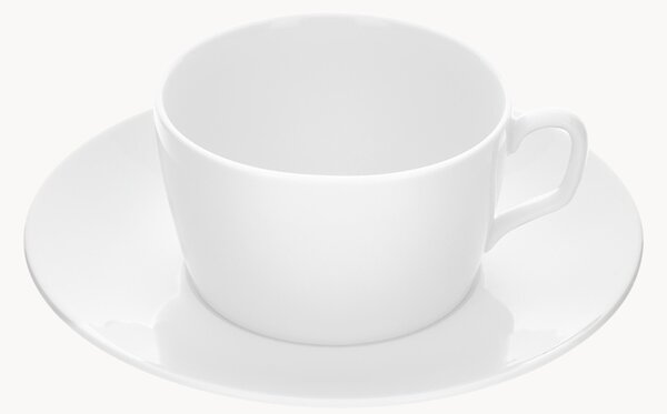 Set tazze da caffè Cosmopolitan in porcellana fatte a mano con piattini 2 pz