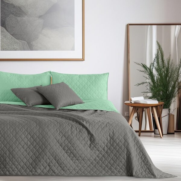 Copriletto in microfibra verde, 200 x 220 cm Axel - DecoKing