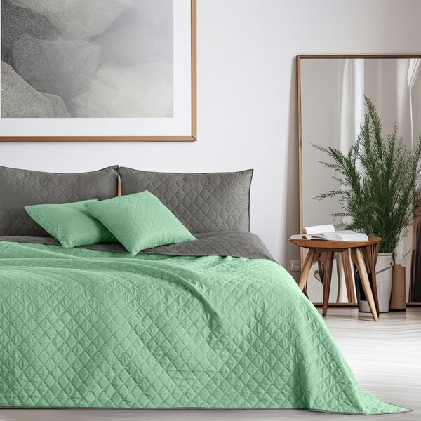 Copriletto in microfibra verde, 200 x 220 cm Axel - DecoKing