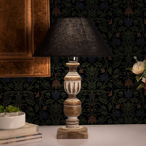 Carta da parati Ornamento scuro con piante in stile classico, Parati fiori e piante classici, a00412 : Uwalls.it