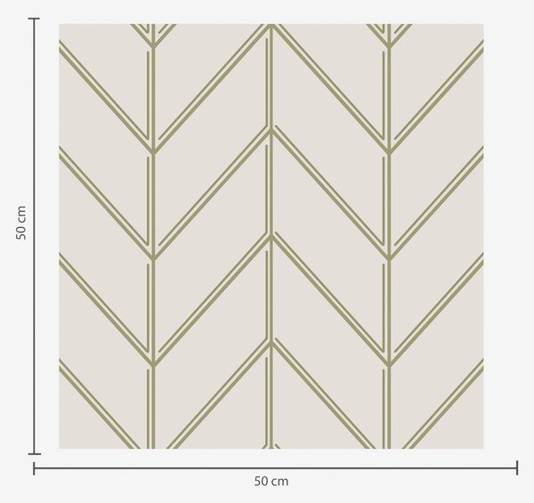 Carta da parati Geometria a forma di abete con linee doppie, Parati astratta classici, a00488 : Uwalls.it