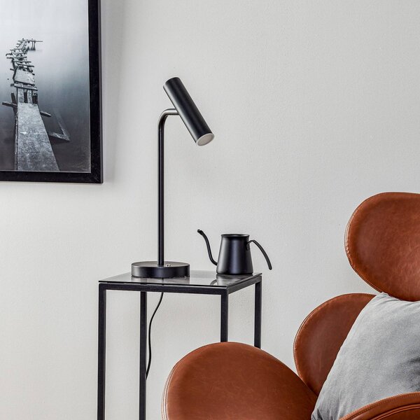 Schöner Wohnen Lampada da tavolo a LED Stina, dimmerabile, Nero, Soggiorno / Sala da pranzo, Metallo, Moderno, Lampada da tavolo LED