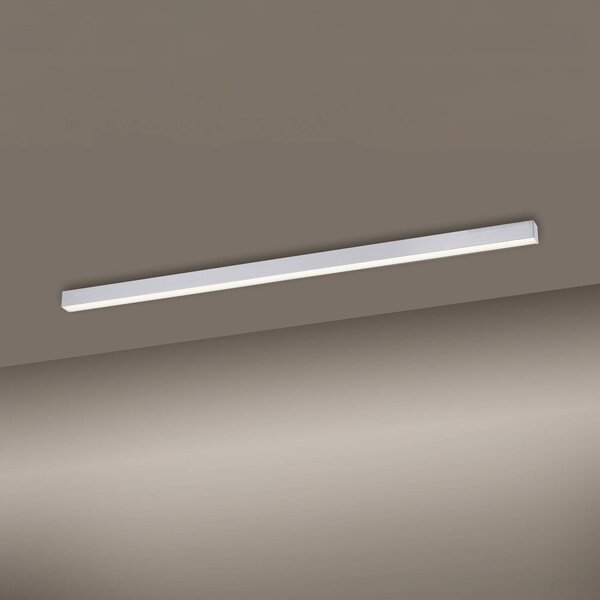 PURE Plafoniera a LED Lines Straight, dimmerabile, Alluminio / Grigio / Zincato, Soggiorno / Sala da pranzo, Alluminio, Moderno, Plafoniera LED
