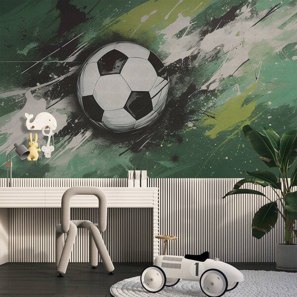 Carta da parati Pallone da calcio con graffiti sfocati sullo sfondo, Carta da parati per gli adolescenti, Carta da parati Calcio, w04467 : Uwalls.it