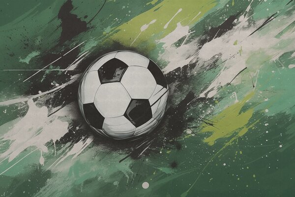 Carta da parati Pallone da calcio con graffiti sfocati sullo sfondo, Carta da parati per gli adolescenti, Carta da parati Calcio, w04467 : Uwalls.it