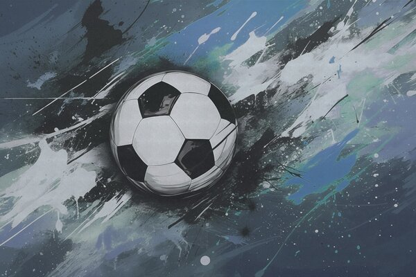 Carta da parati Pallone da calcio con graffiti sfocati sullo sfondo, Carta da parati per gli adolescenti, Carta da parati Calcio, w04467v1 : Uwalls.it