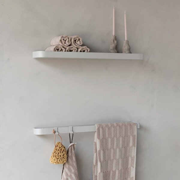 Mensola da bagno in acciaio grigio chiaro montata a parete Carry - Mette Ditmer Denmark