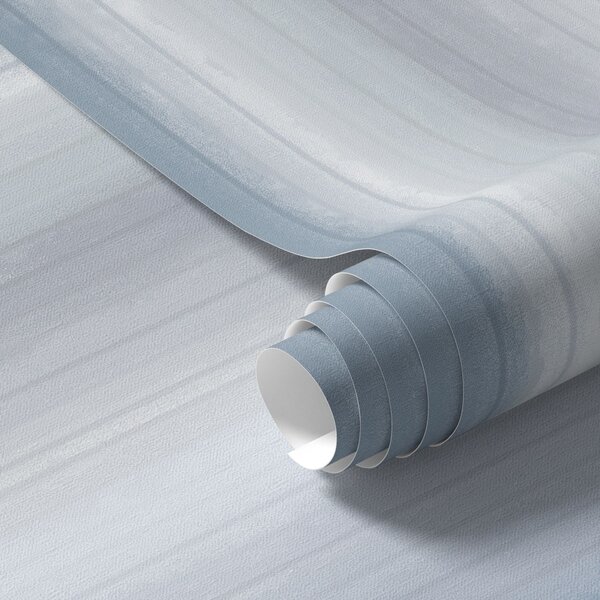 Carta da parati Morbide strisce blu-grigio sfumate, Parati geometrica classici, Parati geometrica a righe classici, a00506 : Uwalls.it
