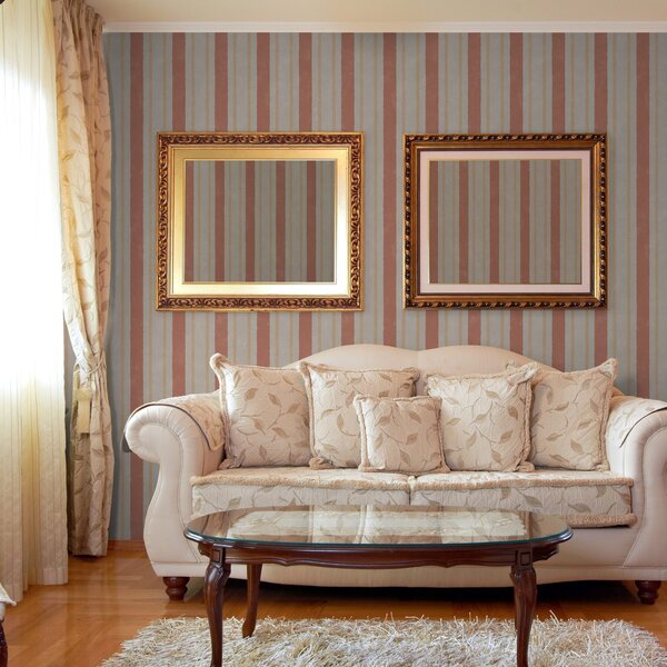 Carta da parati Ampie strisce nei toni del terracotta e del beige, Parati geometrica classici, Parati geometrica a righe classici, a00514 : Uwalls.it
